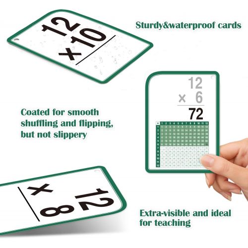  [아마존베스트]Torlam Multiplication Flash Cards for 3rd Grade  175 Math Flash Cards  Times Table Flash Cards  All Facts 0-12 Color Coded Multiplication Games, 1st 2nd 4th 5th 6th Grade