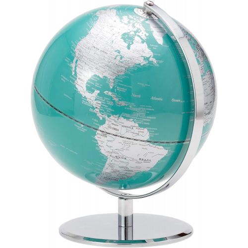  Torre & Tagus Latitude World Globe, 9.5, Teal