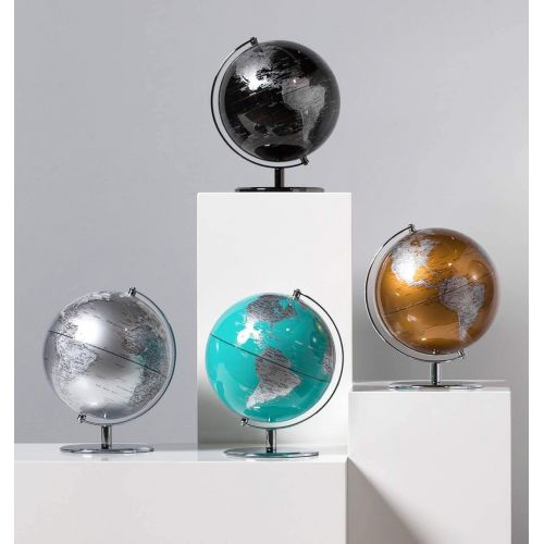  Torre & Tagus Latitude World Globe, Silver