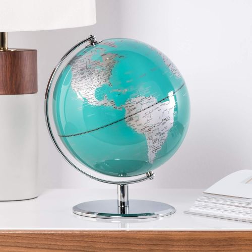  Torre & Tagus Latitude World Globe, Silver