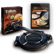 Tortillada - Premium Tortillapresse aus Gusseisen mit Rezepten (20cm)