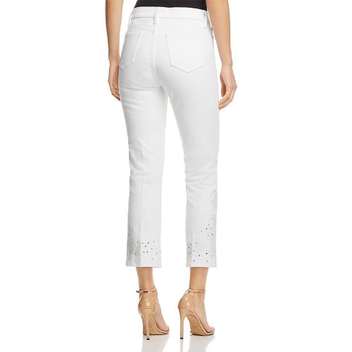 토리버치 Tory Burch Keira Straight-Leg Jeans in White Rinse Wash