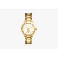Tory Burch COLLINS WATCH, GOLD-TONE STAINLESS STEEL/IVORY, 38MM