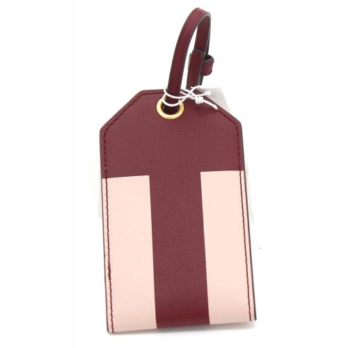 토리버치 Tory Burch Block-T Travel Luggage Tag (Pink/Burgundy)
