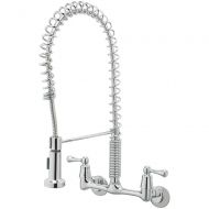 Tosca 255-K820-T TOSCA 2-Handle Wall-Mount Pull-Down Sprayer Kitchen Faucet, NULL