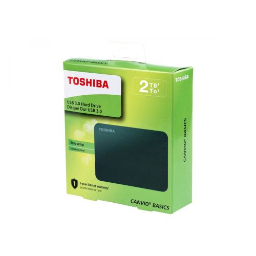  Toshiba Canvio Basics 2TB Portable External Hard Drive USB 3.0 Black - HDTB420XK3AA