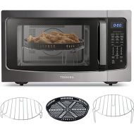 TOSHIBA 4-in-1 ML-EC42P(BS) Countertop Microwave Oven, Smart Sensor, Convection, Air Fryer Combo, Mute Function, Position Memory 13.6