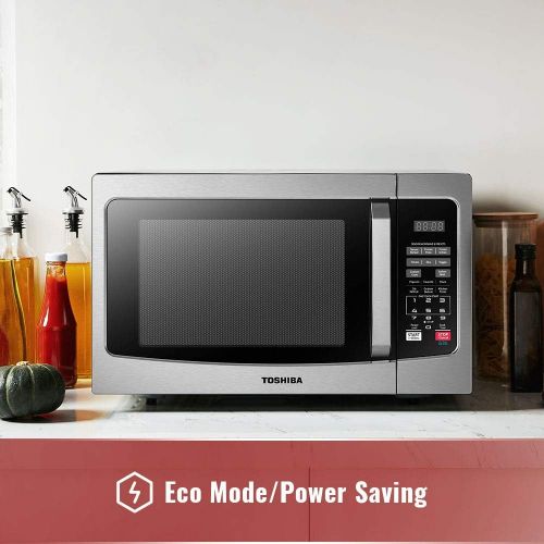  [아마존핫딜][아마존 핫딜] Toshiba EM131A5C-SS Microwave Oven with Smart Sensor, Easy Clean Interior, ECO Mode and Sound On/Off, 1.2 Cu.ft, 1100W, Stainless Steel