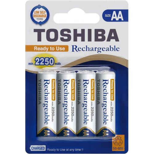  [아마존 핫딜] [아마존핫딜]TOSHIBA AA Akku Batterien min.2250 mAh Garantiert, Ready-to-Use Ni-MH, 1.2V 4er Pack, fuer telefon, 1500 Ladezyklen, geringe Selbstentladung, sofort einsatzbereit