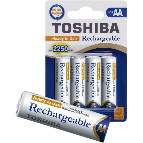  [아마존 핫딜] [아마존핫딜]TOSHIBA AA Akku Batterien min.2250 mAh Garantiert, Ready-to-Use Ni-MH, 1.2V 4er Pack, fuer telefon, 1500 Ladezyklen, geringe Selbstentladung, sofort einsatzbereit