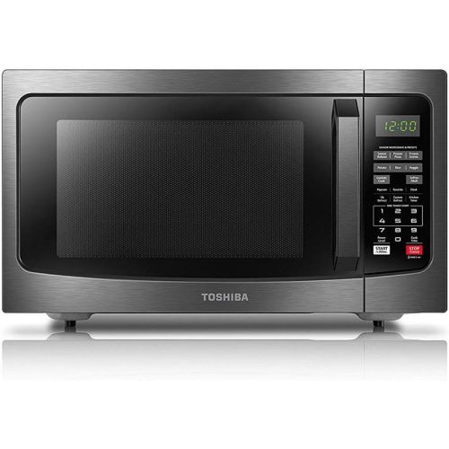  Toshiba EM131A5C-BS Microwave Oven with Smart Sensor, Easy Clean Interior, ECO Mode and Sound On/Off, 1.2 Cu Ft, Black Stainless Steel