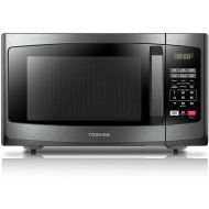 Toshiba EM925A5A-BS Microwave Oven with Sound On/Off ECO Mode and LED Lighting, 0.9 Cu Ft/900W, Black Stainless Steel