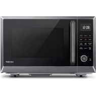 Toshiba ML2-EC10SA(BS) Multifunctional Microwave Oven with Healthy Air Fry, Convection Cooking, Position Memory Turntable, Easy-clean Interior and ECO Mode, 1.0 Cu.ft, Black stainl