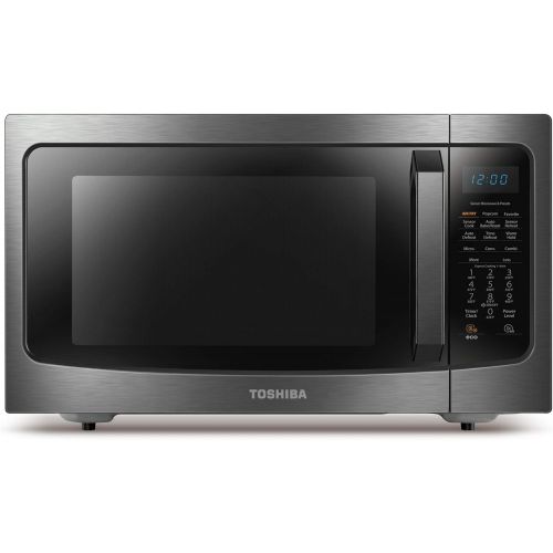  Toshiba ML-EC42P(BS) Multifunctional Microwave Oven with Healthy Air Fry, Convection Cooking, Smart Sensor, Easy-to-Clean Interior and ECO Mode, 1.5 Cu.ft, Black Stainless Steel