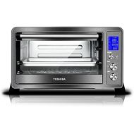 Toshiba AC25CEW-BS Digital Toaster Oven with Convection cooking and 9 Functions, 1500W, 6-Slice Bread/12-Inch Pizza, Black Stainless Steel: Kitchen & Dining