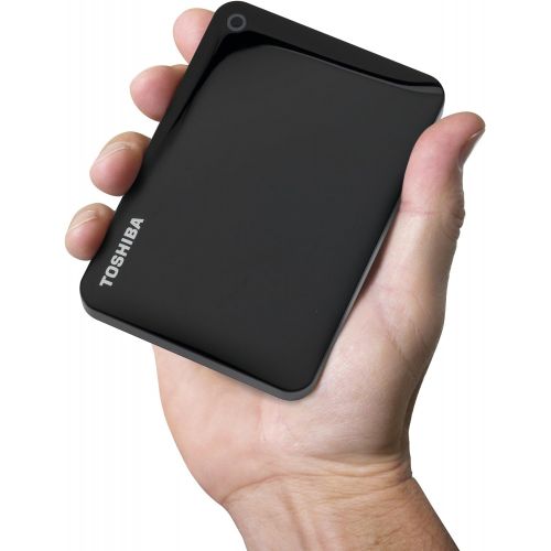  Toshiba Canvio Connect II 1TB Portable Hard Drive, Black (HDTC810XK3A1)