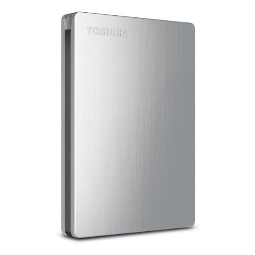  Toshiba Canvio Slim II 1TB Portable External Hard Drive, Silver (HDTD210XS3E1)