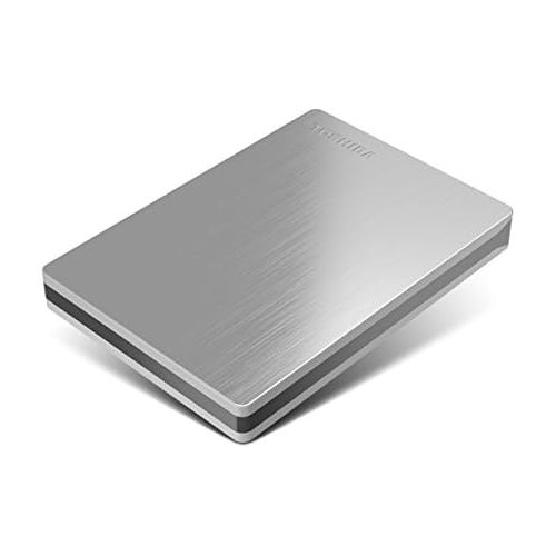  Toshiba Canvio Slim II 1TB Portable External Hard Drive, Silver (HDTD210XS3E1)