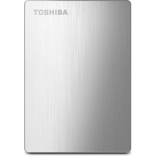  Toshiba Canvio Slim II 1TB Portable External Hard Drive, Silver (HDTD210XS3E1)