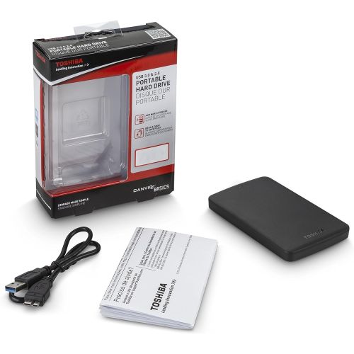  Toshiba Canvio Basics 2TB Portable Hard Drive - Black (HDTB320XK3CA)