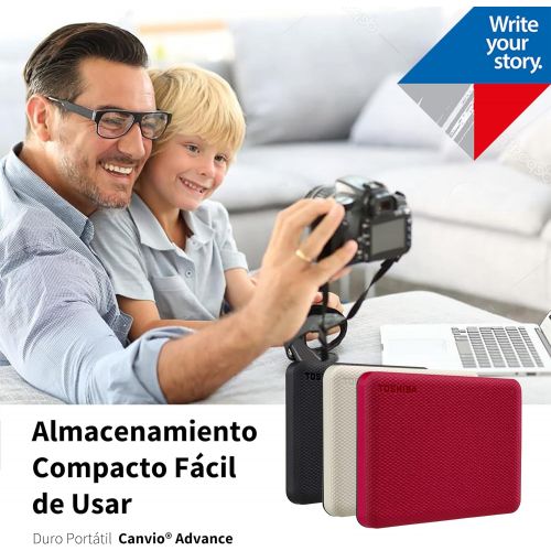  Toshiba Canvio Advance 2TB Portable External Hard Drive USB 3.0, Black - HDTCA20XK3AA