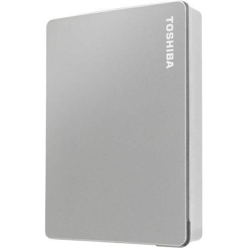  Toshiba Canvio Flex 4TB Portable External Hard Drive USB-C USB 3.0, Silver for PC, Mac, & Tablet - HDTX140XSCCA