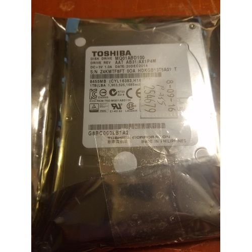  MQ01ABD100 AAT AB31/AX1P4M Toshiba 1TB SATA Hard Drive