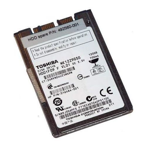  Toshiba MK1229GSG 120 GB Internal Hard Drive (HDD1F09)