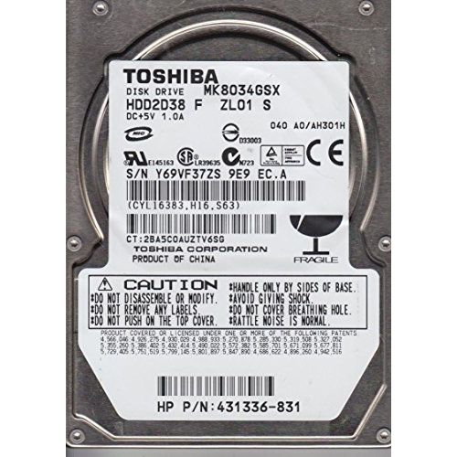  Toshiba MK8034GSX 80GB SATA/150 5400RPM 8MB 2.5-Inch Notebook Hard Drive