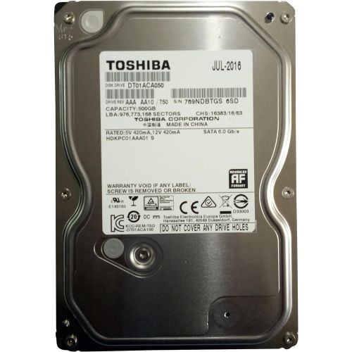  Toshiba DT01ACA050 500 GB 3.5-Inch Internal Hard Drive 500