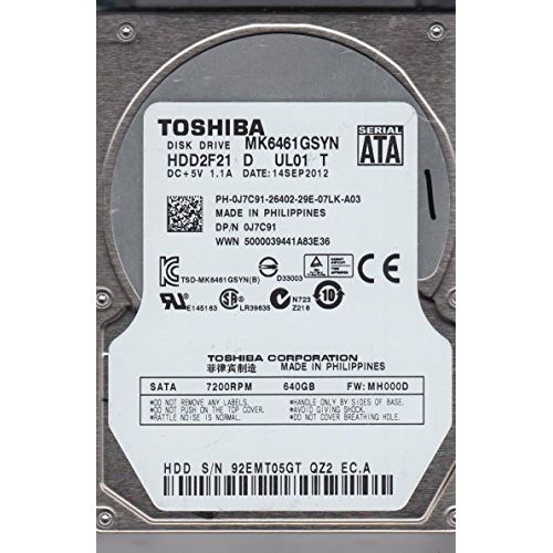  Toshiba MK6461GSYN Hard Drive
