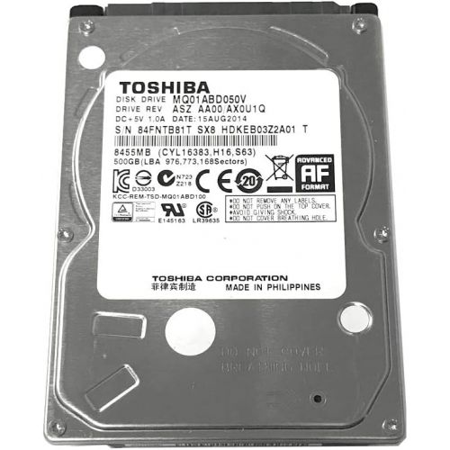  500GB Toshiba 2.5-inch SATA laptop hard drive (5400rpm, 8MB cache) MQ01ABD050V