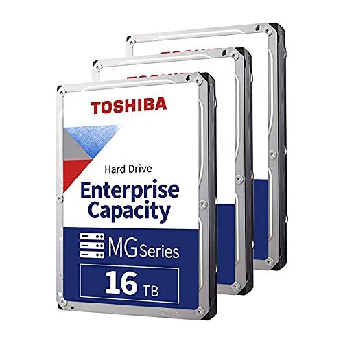  Toshiba MG08 48TB Enterprise Desktop Hard Drive (16TB x 3)? SATA 6.0Gb/s, 7200 RPM, 512MB Cache, 512e, 3.5 Internal HDD - MG08ACA16TE