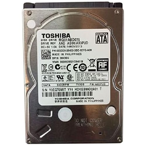  TOSHIBA MQ01ABD075 750GB 5400 RPM 8MB Cache 2.5 9.5mm SATA 3.0Gb/s internal notebook hard drive - Bare drive