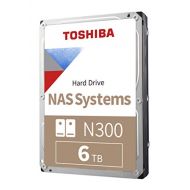 Toshiba N300 6TB NAS 3.5-Inch Internal Hard Drive - CMR SATA 6 GB/s 7200 RPM 128 MB Cache - HDWN160XZSTA