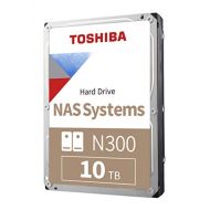 Toshiba N300 10TB NAS 3.5-Inch Internal Hard Drive - CMR SATA 6 Gb/s 7200 RPM 256 MB Cache - HDWG11AXZSTA