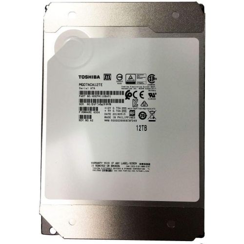  TOSHIBA Internal Hard Disk Server for NAS 3.5 Enterprise HDD 12TB SATA 6 Gbit/s 7200rpm 3 Year Warranty MG07ACA12TE