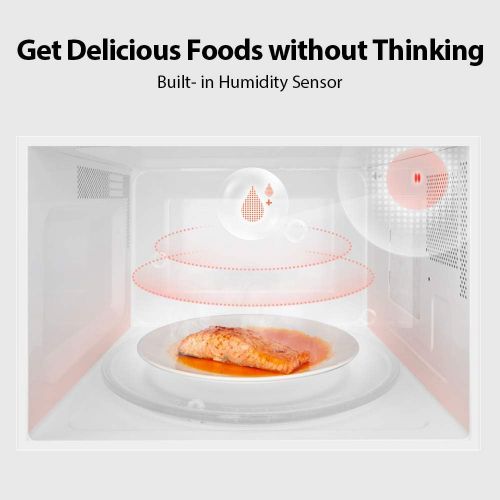  [아마존베스트]Toshiba ML-EM34P(SS) Smart Countertop Microwave Oven Works with Alexa, Humidity Sensor and Sound On/Off Function, 1100W, 1.3 Cu Ft, Stainless Steel