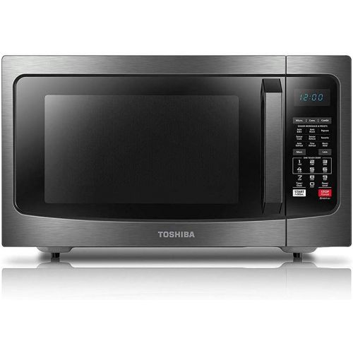  Toshiba EC042A5C-BS Countertop Microwave Oven with Convection, Smart Sensor, Sound On/Off Function and LED Display, 1.5 CU.FT, Black
