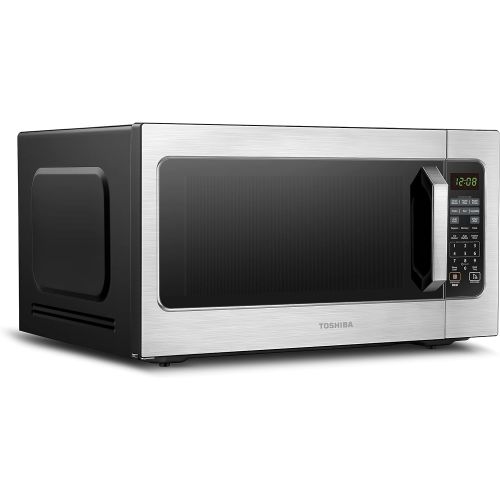  Toshiba ML2-EM62P(SS) Microwave Oven with Built-in Humidity Sensor, 6 Automatic Preset Menus, ECO Mode, Sound On/Off Option and Position Memory Function 2.2 cu. ft., 1200W, Stainle