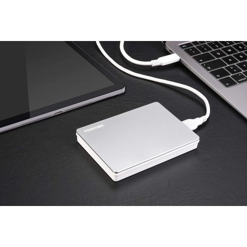  [아마존베스트]Toshiba Canvio Flex 2TB Portable External Hard Drive USB-C USB 3.0, Silver for PC, Mac, & Tablet - HDTX120XSCAA