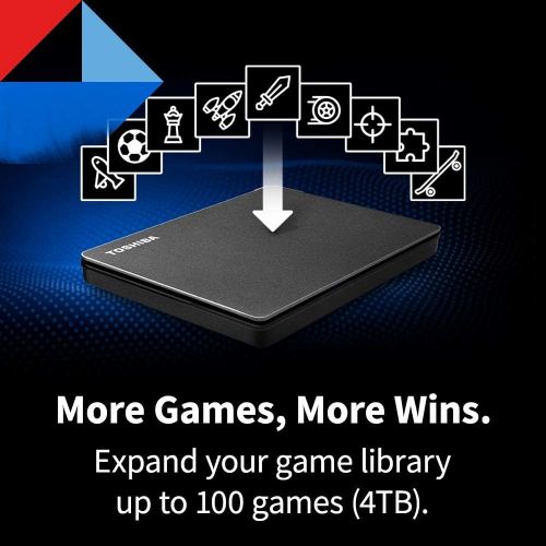  [아마존베스트]Toshiba Canvio Gaming 1TB Portable External Hard Drive USB 3.0, Black for Playstation, Xbox, PC, & Mac - HDTX110XK3AA