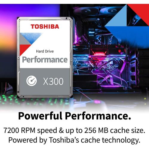  [아마존베스트]Toshiba (HDWE140XZSTA) X300 4TB Performance Desktop and Gaming Hard Drive 7200 RPM 128MB Cache SATA 6.0GB/s3.5 Inch Internal Hard Drive
