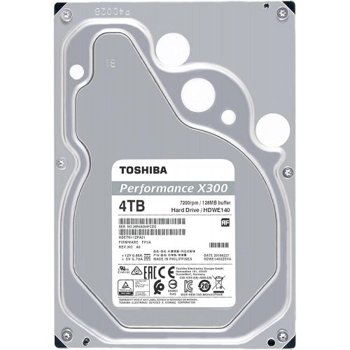  [아마존베스트]Toshiba (HDWE140XZSTA) X300 4TB Performance Desktop and Gaming Hard Drive 7200 RPM 128MB Cache SATA 6.0GB/s3.5 Inch Internal Hard Drive