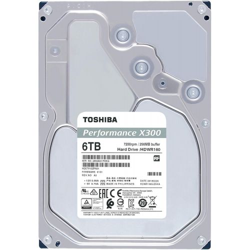  [아마존베스트]Toshiba X300 6TB Performance Desktop and Gaming Hard Drive - 7200 RPM 256 MB Cache SATA 6.0GB/s 3.5 Inch Internal Hard Drive - HDWR160XZSTA