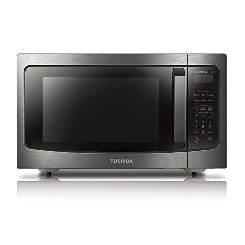  [아마존베스트]Toshiba ML-EM45PIT(BS) Microwave Oven with Inverter Technology, LCD Display and Smart Sensor, 1.6 Cu.ft, Black Stainless Steel