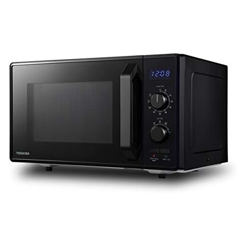  [아마존베스트]Toshiba MW2-AG23PF(BK) Mikrowelle / 3-in-1 Mikrowelle mit Grill & Kombi-Funktion / 23L / 900W / 1000W Grill/energiesparender ECO-Funktion/Drehteller mit Positionsspeicher/Schwarz