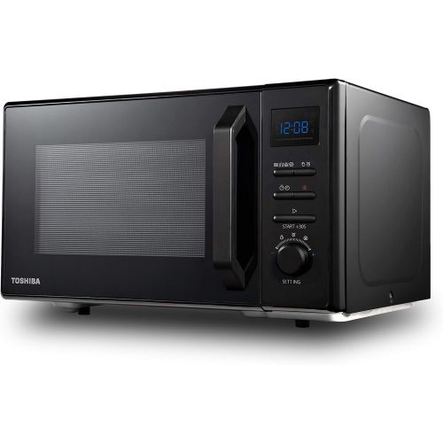  [아마존베스트]Toshiba MW2-AC25TF(BK) 4-in-1 Mikrowelle mit Heissluft & Grill & Kombi Funktion / 25L / 900W / 1100W Grill / 2100W Heissluft/Emaille Innenraum/Drehteller mit Positionsspeicher/Schwar