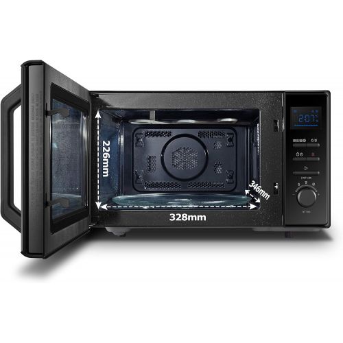  [아마존베스트]Toshiba MW2-AC25TF(BK) 4-in-1 Mikrowelle mit Heissluft & Grill & Kombi Funktion / 25L / 900W / 1100W Grill / 2100W Heissluft/Emaille Innenraum/Drehteller mit Positionsspeicher/Schwar