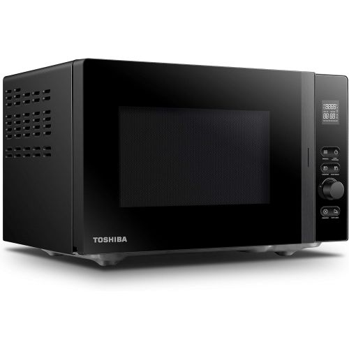  [아마존베스트]Toshiba MV-AM20T(BK) Microwave / Solo Microwave - 20 L / 800 W / 5 Power Levels / 12 Automatic Programs / Enamel Interior / Easy to Clean / Defrost Function / Glass Turntable (24.5